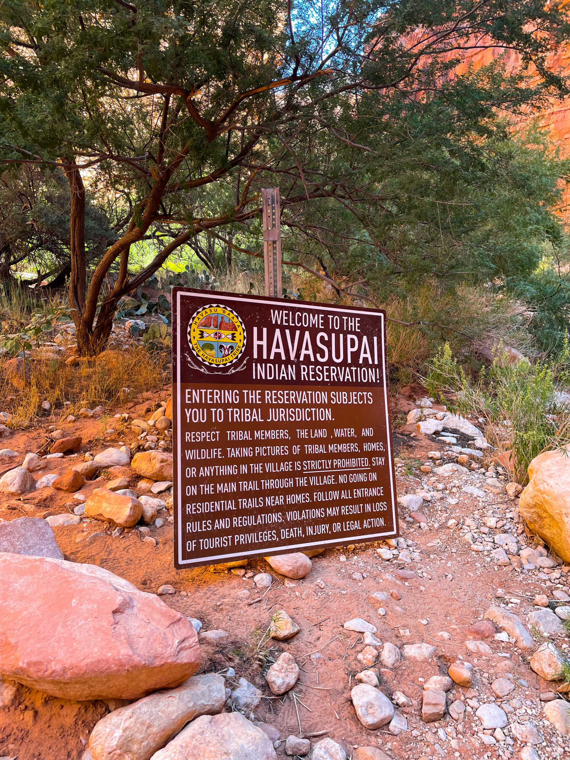 Havasupai Indian Reservation Rules